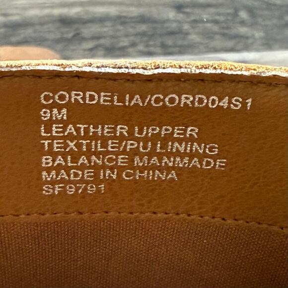 Steve Madden Cordelia 9M Cognac Leather Block Heel Harness Biker Ankle Boot - Picture 10 of 12